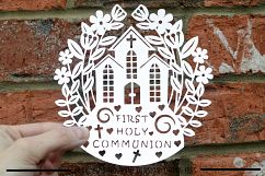 Holy communion paper cut SVG / DXF / EPS files Product Image 1