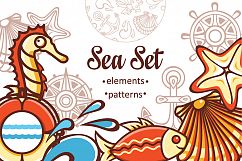 Marine and nautical decor.  Underwater life. Sea ornament. Eps, Png, Jpeg.  Product Image 1