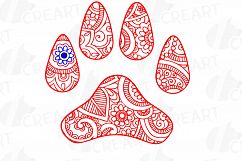 Dog footprint doodle clip art, hand drawn illustration of dog paw print. Vector design for T-shirt, greeting card or poster. png, svg files Product Image 18