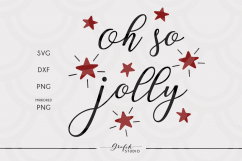 Oh So Jolly CHRISTMAS SVG File, DXF file, PNG file Product Image 2