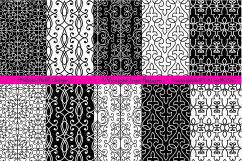 Black &amp; White Wrought Iron Patterns Product Image 1