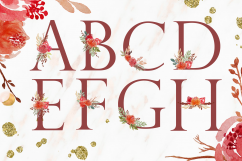 Floral Alphabet and Graphics  Product Image 3