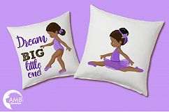 Ballerinas in purple clipart, graphics illustration AMB-1947 Product Image 3