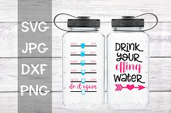 Drink your effing water, water tracker, water bottle, svg Product Image 1