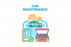 Car Maintenance Vector Concept Color Illustration Product Image 1