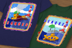 Sea themes. For T-shirts and banners. Product Image 4