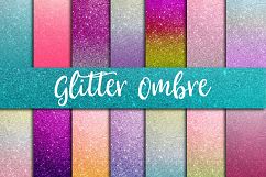 Glitter Ombre Digital Paper Product Image 1