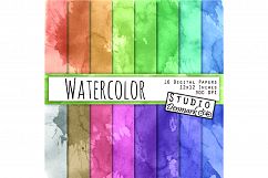 Watercolor Digital Paper - Colorful Splatter Paper Product Image 1