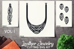 Leather Jewelry CUT Template- Earrings - Braceles - Necklace Product Image 1