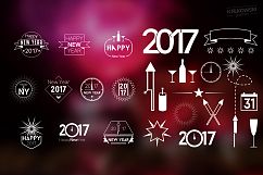 New Year 2017 Badges Logos Product Image 5