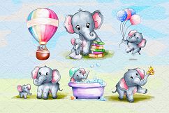 Cute Elephant Clipart Images by Whimseez Product Image 4