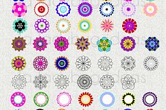 Flowers, mandalas and monogram frames creator pack.  Product Image 4