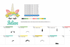 Believe in Miracles and Unicorns ~ Australian Wattle ~ Machine Embroidery Design in 2 sizes Product Image 3