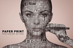 Paper Print Photoshop Action Product Image 1