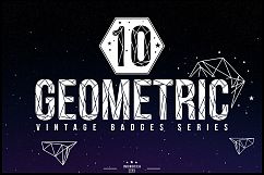 10 Geometric Vintage Badges Product Image 1