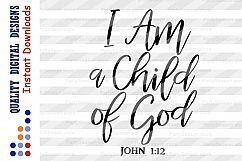 Bible verse svg I am a child of God Svg Christian t shirts Product Image 2