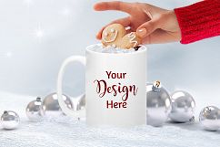 Christmas Mug Mockup dipping a Gingerbread Product Image 2