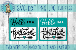 Hello I&#039;m a Fontaholic - Heart - Arrow - SVG Cut File Product Image 1