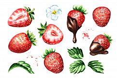 Strawberry. Watercolor collection Product Image 2
