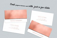 Rose Gold Foil Marble Business Card Product Image 3