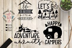 Adventure/Camping Cutting Files Bundle SVG, DXF, PNG Product Image 2