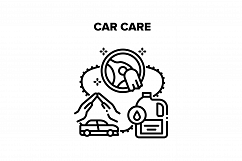 Car Care Service Vector Black Illustration Product Image 1