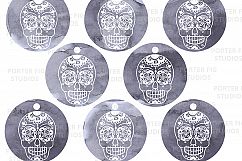 Printable Halloween Gift Tags Sugar Skull Day of the Dead Product Image 2