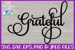 Thankful Grateful Blessed Give Thanks SVG Cricut Silhouette Product Image 5