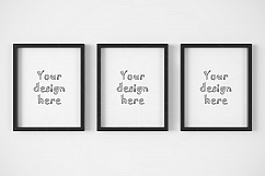Set x3 minimalist frame 8x10 mockup Product Image 1