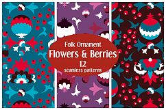 12 Floral Folk Patterns Product Image 3