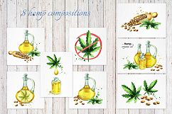 HEMP bundle. Hand painted watercolor Product Image 4