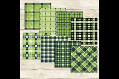24 Seamless Greenery Plaid Digital Papers, Tartan, Gingham Product Image 4