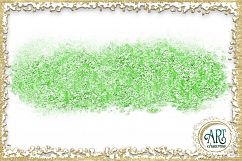 Lime Green Glitter Greenery Digital Clipart Brush Stroke - 24 of beautiful PNG files Product Image 24