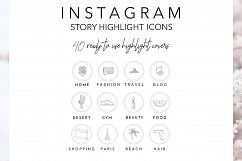 Instagram Story Highlights Icons, Set of 40 Hand Drawn Instagram Icons Product Image 1