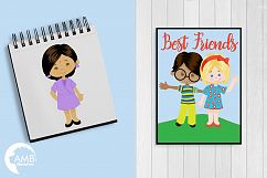 Multi-cultural kids series 1, clipart, graphics and illustrations AMB-2317 Product Image 4