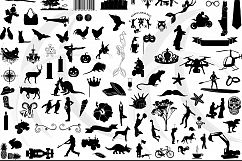 silhouette bundle vector set / svg cut bundle / clipart bundle vector / cake toppers bundle / SVG , EPS, JPG , dxf / mega bundle / 95+ Product Image 2