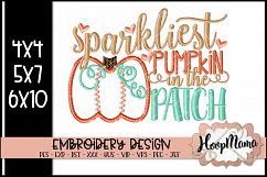 Sparkliest Pumpkin In The Patch - Halloween Embroi Product Image 1