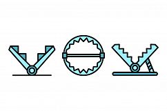 Trap icons set vector flat Product Image 1