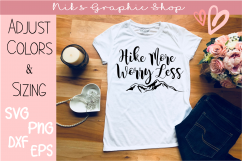 Hiking Svg, Hike More Svg, Worry Less Svg, Hiking Cut Files Product Image 1