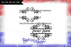 2 Swirly split border cutting files for monograms and texts Product Image 1