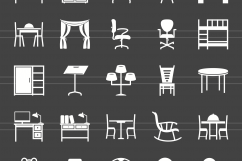 166 Objects Glyph Inverted Icons Product Image 2