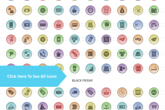 85 Black Friday Filled Low Poly Icons Product Image 2