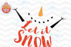 Let it snow svg - Snow Cute SVG - Christmas SVG - Snow SVG Product Image 1