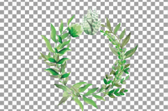 Wild leaves and flowers watercolor clip art pack Product Image 10