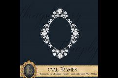 28 Diamond and Pearl Oval Frames, Luxury Royal Antique Frame Product Image 7