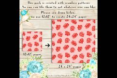 100 Seamless Wedding Watercolor Rose Flower Digital Papers Product Image 3