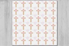 Girl Baptism Digital Paper, Baptism Digital Paper, Baptism Background, Girl Digital Paper, Girl First Communion, Holy Cross digital paper.   Product Image 3