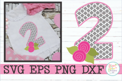 Second Birthday Quatrefoil and Roses Product Image 1