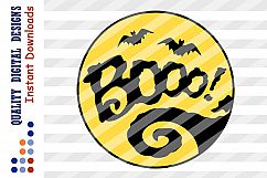 Halloween sign svg BOO! Fall decor Bats clipart Ghost Product Image 2