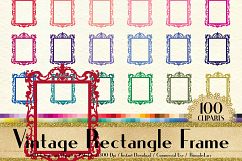 100 Vintage Rectangle Frame, Antique Royal Victorian Frame Product Image 1